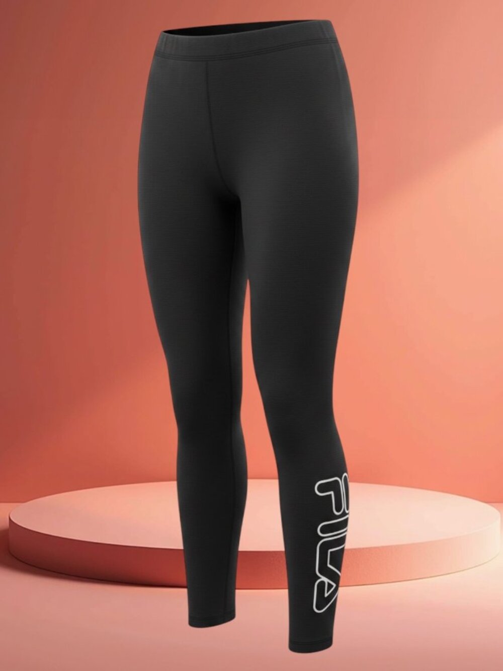 FILA Women's High-Waisted Logo 7/8 Leggings Black M